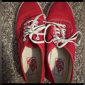 Vans Bold Red Canvas Shoes